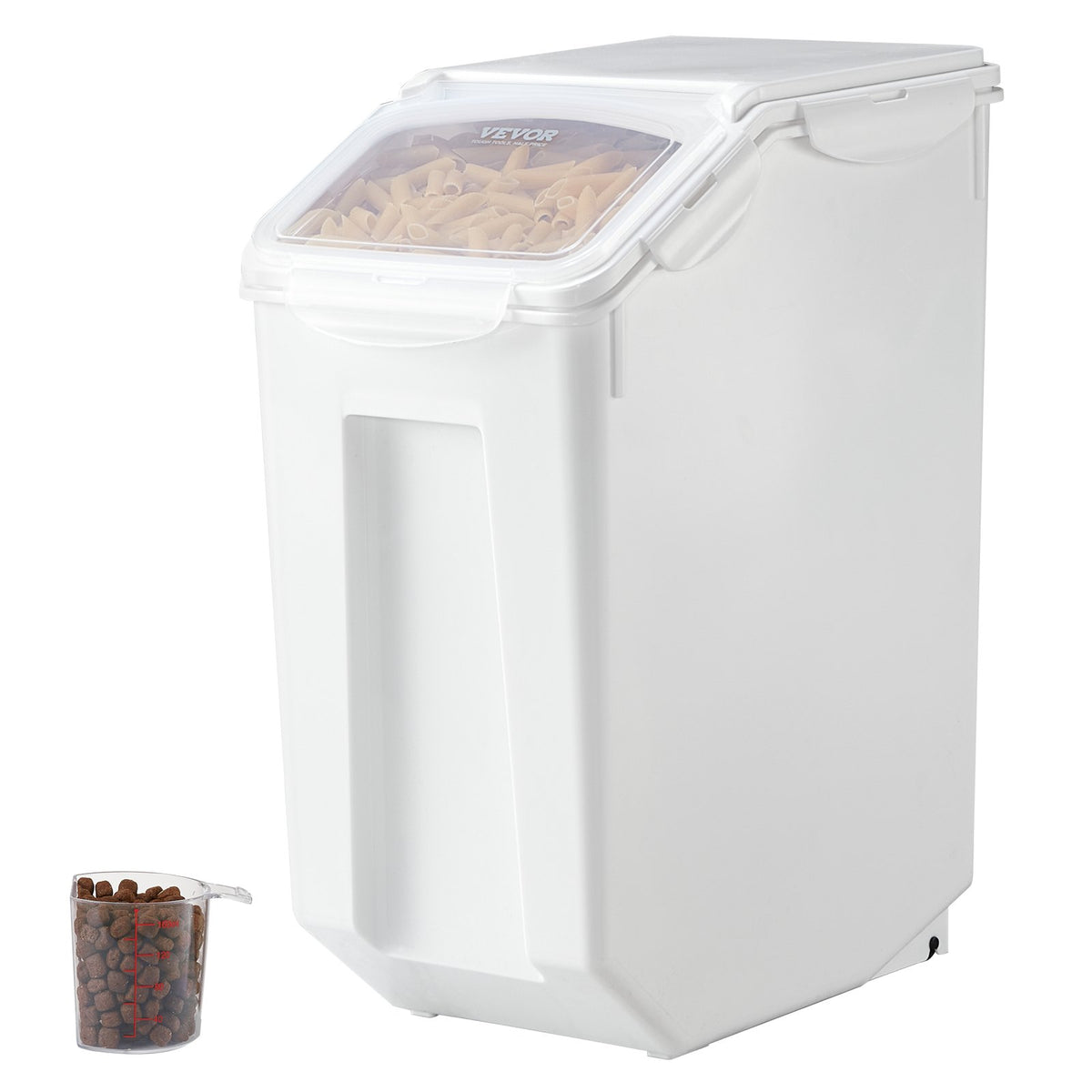 VEVOR Feed Storage Container with Wheels, Measuring Scoop and Airtight Lid, 20 l
