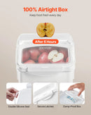 VEVOR rīsu un barības uzglabāšanas konteineru komplekts, 2 × 15 l un 2 × 20 l lieli hermētiski dozatoru konteineri ar riteņiem, virtuves graudu un putraimu tvertnes, mājdzīvnieku barības konteineri ar 4 mērbļodiņām, komplektā 4 gab.