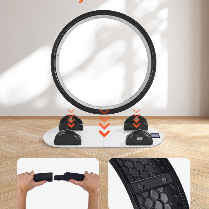 VEVOR kaķu skriešanas ritenis ar pedometru, bremzi un paklājotu skriešanas virsmu, 104 cm kluss trenažieris telpām kaķiem līdz 13,6 kg, melns