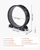 VEVOR kaķu skriešanas ritenis ar pedometru, bremzi un paklājotu skriešanas virsmu, 104 cm kluss trenažieris telpām kaķiem līdz 13,6 kg, melns