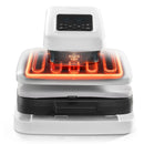 VEVOR automātiskā termoprese 38 x 38 cm ar automātisku atvēršanu un regulējamu spiedienu, digitālo displeju un ātru uzsilšanu sublimācijai, vinila un termopārneses projektiem balta - ZEMLETES.LV