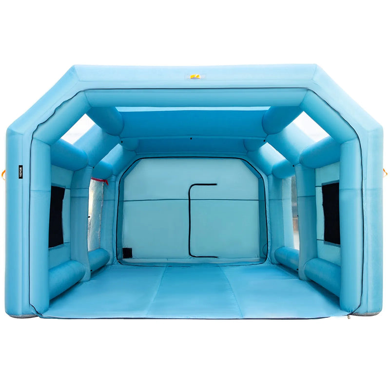Uzpūšamā krāsošanas kabīne automašīnām 7 × 4 × 2.5 m ar filtrēšanas sistēmu un 2 ventilatoriem