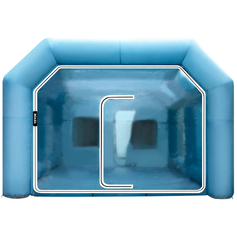 Uzpūšamā krāsošanas kabīne automašīnām 9 × 6 × 4 m ar filtru un 2 ventilatoriem