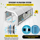 Uzpūšamā krāsošanas kabīne automašīnām 9 × 6 × 4 m ar filtru un 2 ventilatoriem