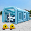 Uzpūšamā krāsošanas kabīne automašīnām 9 × 6 × 4 m ar filtru un 2 ventilatoriem