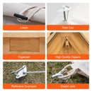 Jurtas tipa kempinga telts 4 sezonām, 4 m diametrā, ūdensnecaurlaidīga audekla glampinga zvanu telts ģimenes kempingam un āra medībām