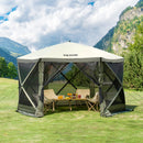 VEVOR 3.66 x 3.66 x 2.4 m nojume – 6-stūru Pop-Up, saules aizsardzība un ūdensnecaurlaidīga, aizsargkrāsas