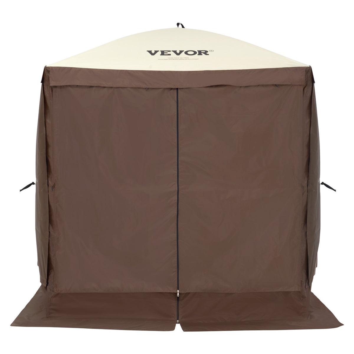 VEVOR 1,83 x 1,83 x 2,1 м nojume – 4-ст. Pop-Up, saules aizsardzība un ūdensnecaurlaidīga, brūna