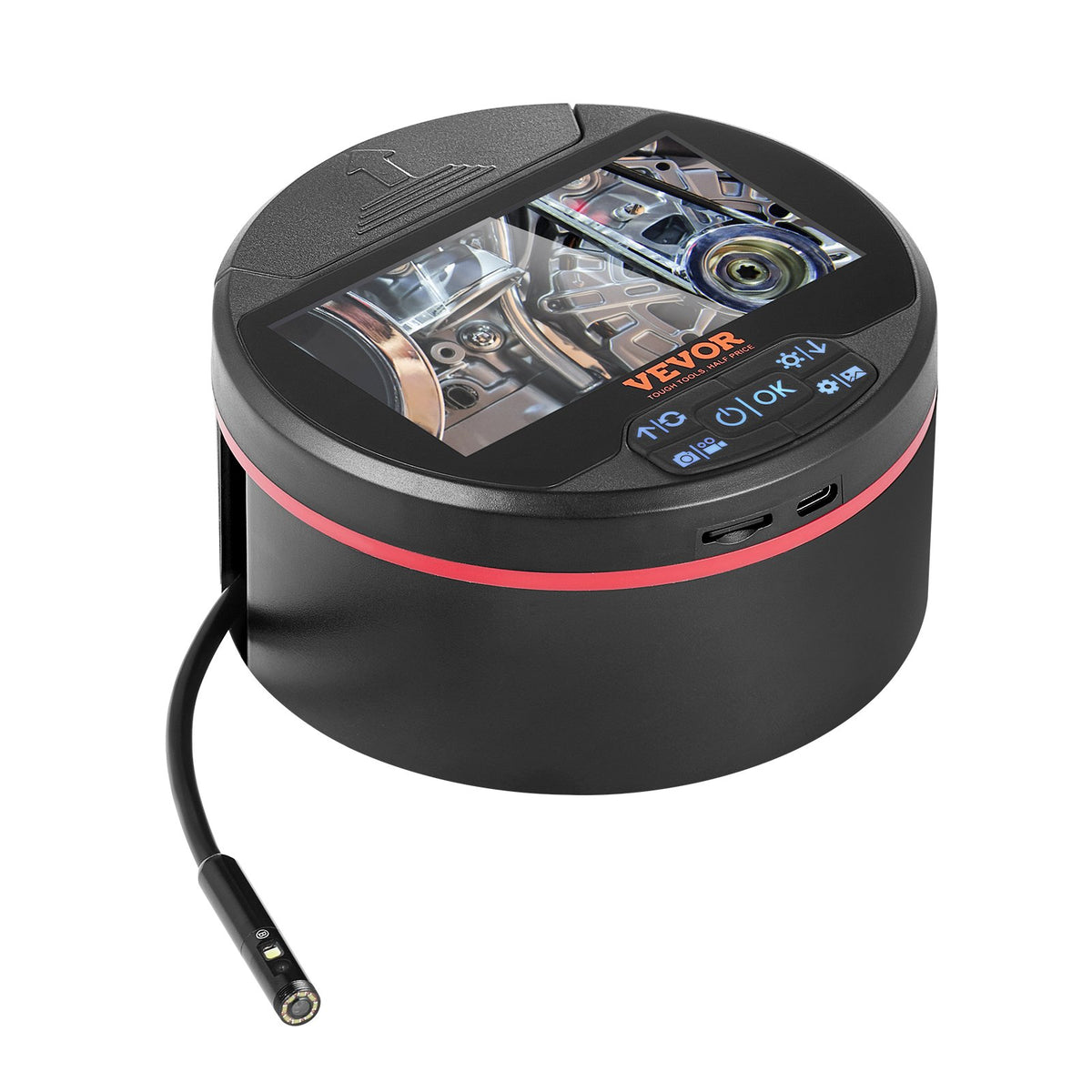 Бороскоп VEVOR с трехскатным экраном, эндоскопическая камера с экраном IPS 10,92 см и 8 + 2 светодиодами