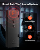 VEVOR seifs 4 šaujamieročiem, garo ieroču un pistoles skapis ar ātras piekļuves slēdzeni, 2 munīcijas nodalījumiem, 2 pistoles kabatām un 2 regulējamām plauktiem, liels digitālais skapis ar atslēgu un paroli