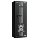 VEVOR ieroču seifs 4 šautenēm, garo ieroču un pistoles skapis, ātrās piekļuves šauteņu seifs ar 3 patronu nodalījumiem un 2 regulējamām turētāju rindām, liels digitālais seifs ar atslēgas un paroles slēdzeni