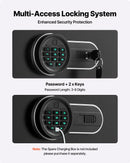 VEVOR ieroču seifs 10–12 šautenēm, garo ieroču un pistoles skapis, ātrās piekļuves šauteņu seifs ar 4 pistoles kabatām un 3 regulējamām turētāju rindām, liels digitālais seifs ar atslēgas un paroles slēdzeni