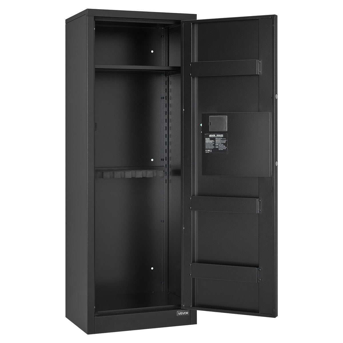 VEVOR Gun Safe for 6-8 Rifles, Long Gun and Pistol Cabinet, Quick Access Rifle Safe with 3 Ammo Compartments and 2 Adjustable Rod Racks, Large Digital Safe with Key and Password Lock