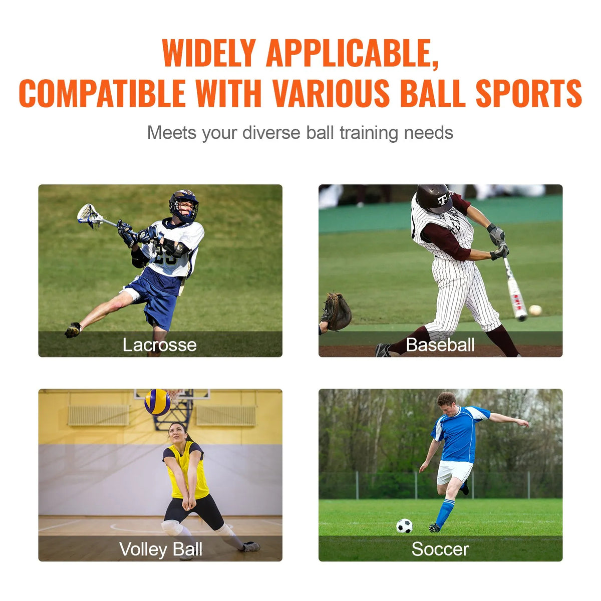 VEVOR Rebound Net 1.52 × 2.13 m with Adjustable Angle for Lacrosse, Volleyball and Baseball