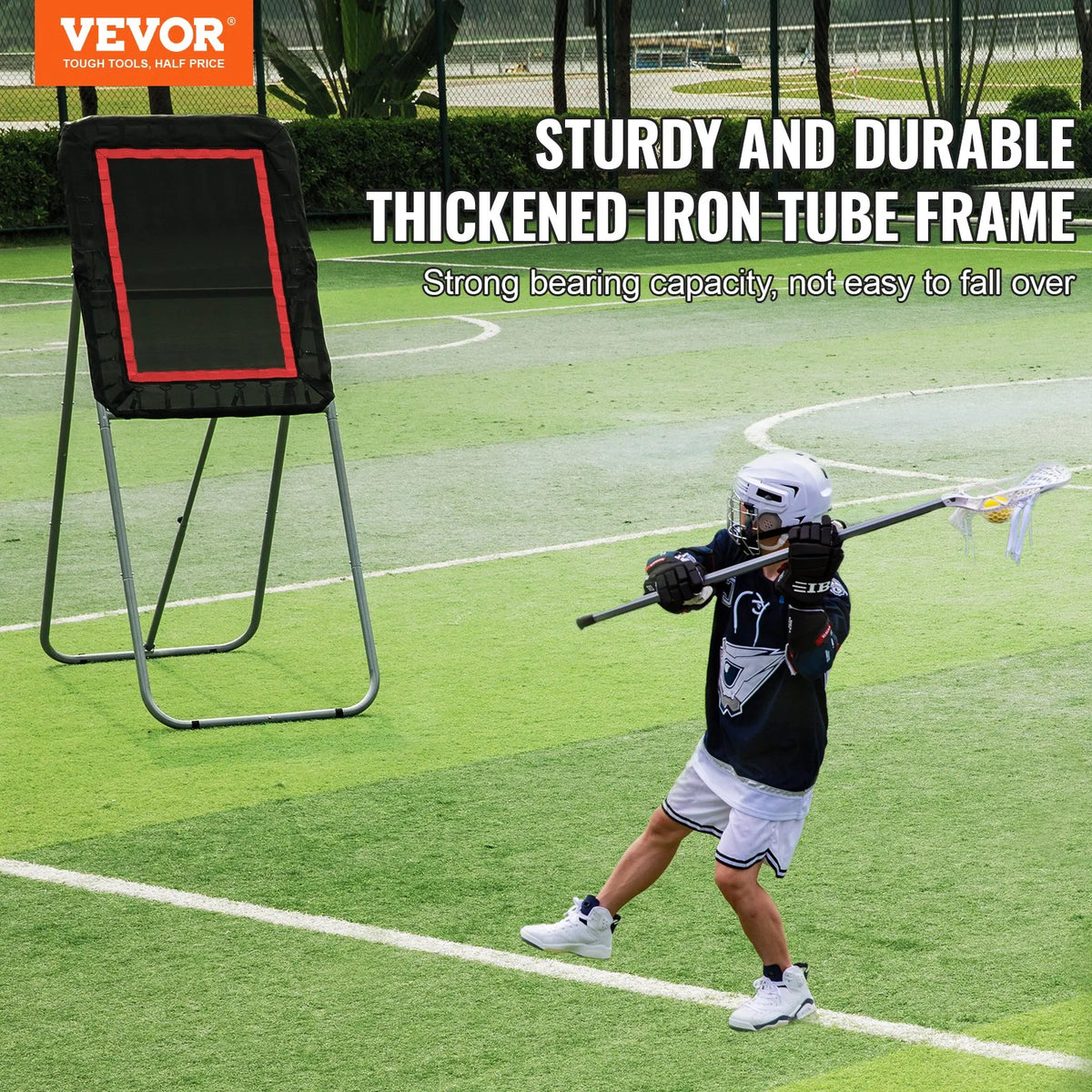 VEVOR Foldable Rebounder Net 0.91 × 1.22 m with Adjustable Angle, Black