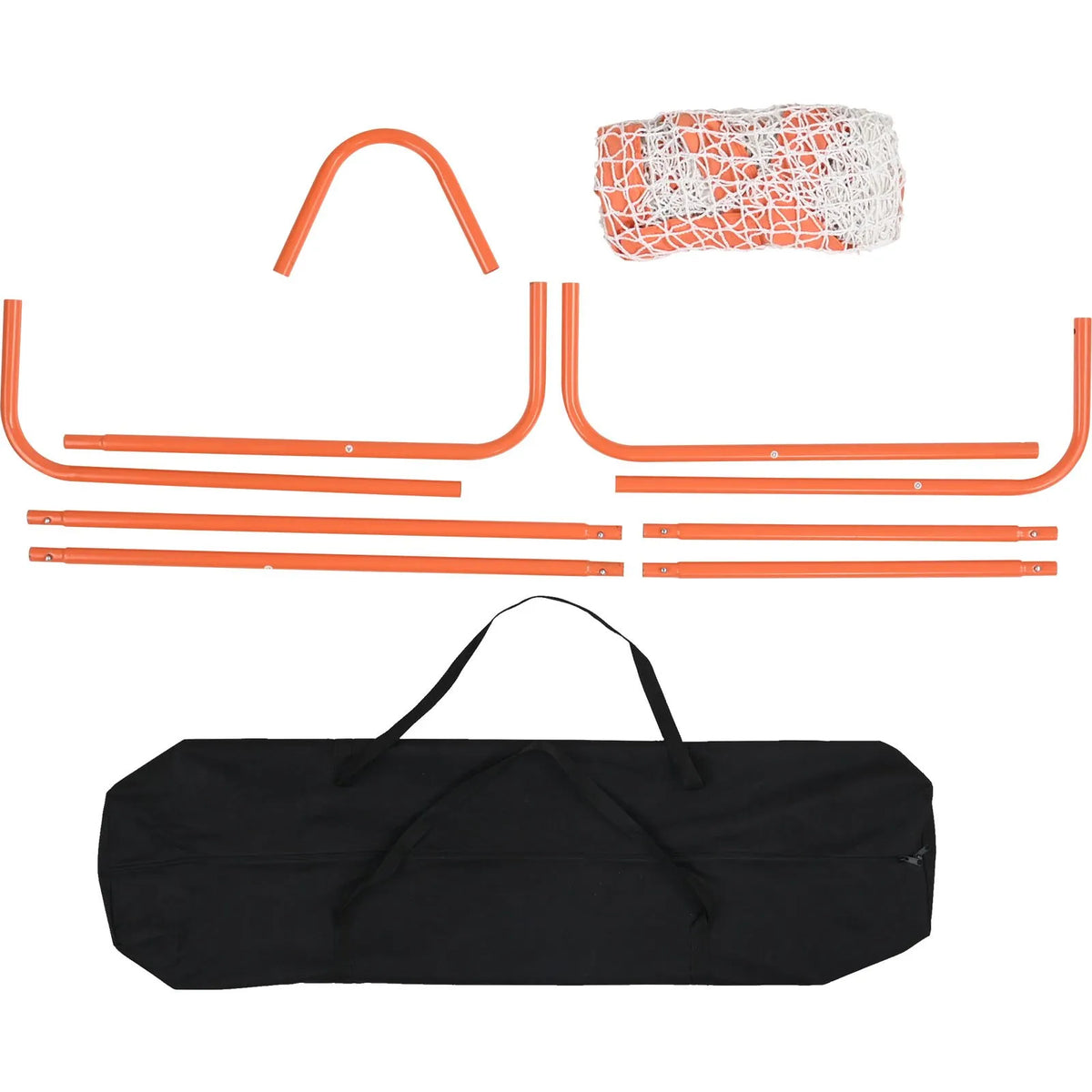 VEVOR Foldable Kids Lacrosse Goal 1.22 × 1.22 m with Bag, Iron Frame, Orange