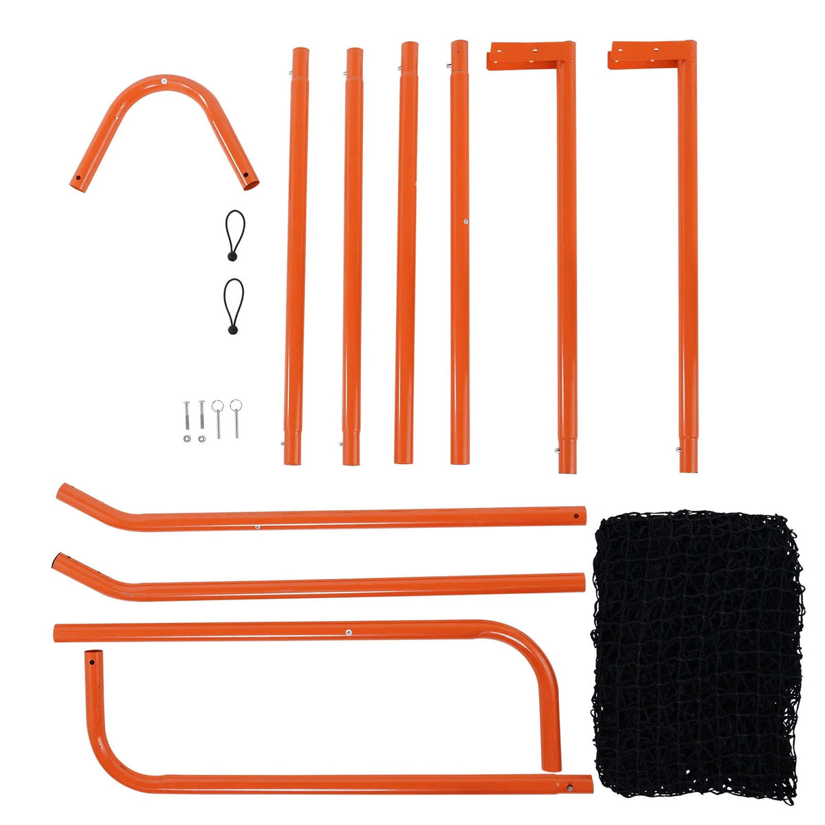 VEVOR Folding Lacrosse Goal 1.83 × 1.83 m with Steel Frame, Portable, Orange