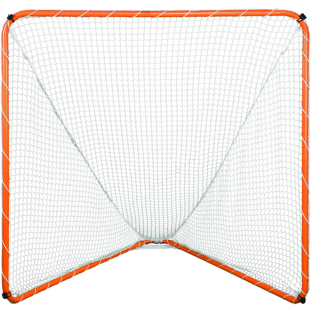 VEVOR Lacrosse Goal 1.83 × 1.83 m with Steel Frame and Bag, Portable, Orange