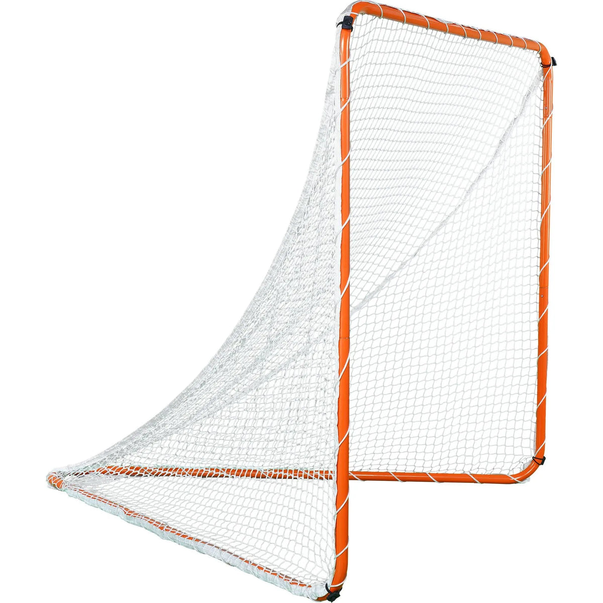 VEVOR Lacrosse Goal 1.83 × 1.83 m with Steel Frame and Bag, Portable, Orange