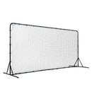 VEVOR Futbola Atsitiena Tīkls 366x183 cm – Izturīgs Dzelzs Treniņu Tīkls ar Pārnēsājamu Somu, Piemērots Futbola un Volejbola Treniņiem, Solo Praksei un Piespēļu Attīstīšanai Pagalmā
