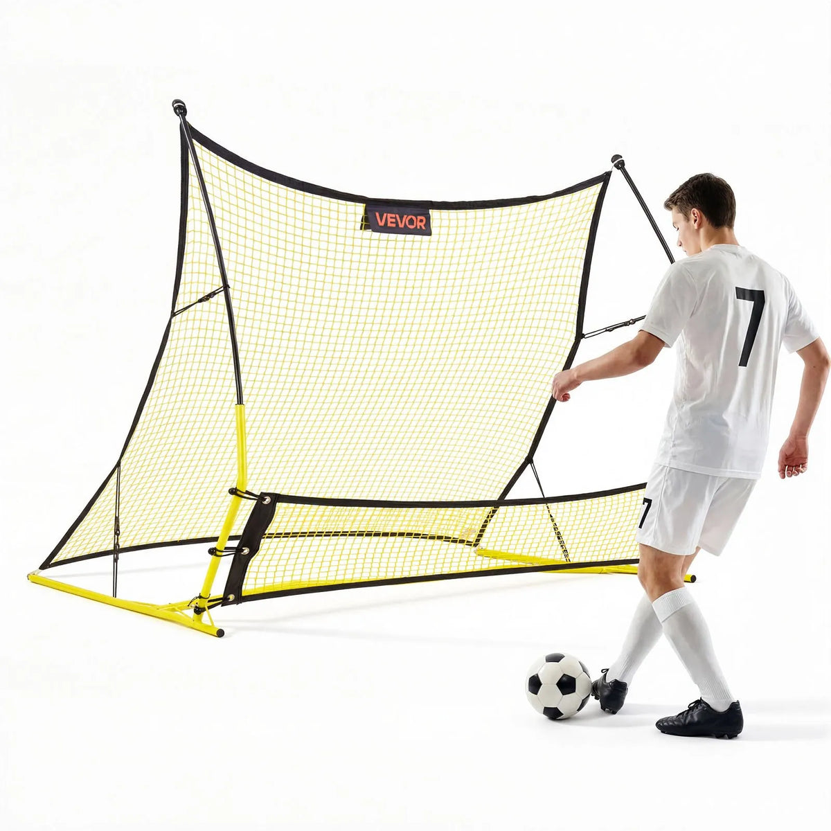 VEVOR Football Rebounder Net 2 in 1 183 × 108 cm for Passing and Ball Control Training