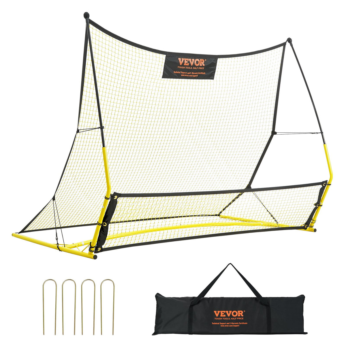 VEVOR futbola atsitiena tīkls 2 vienā, 183 × 130 cm