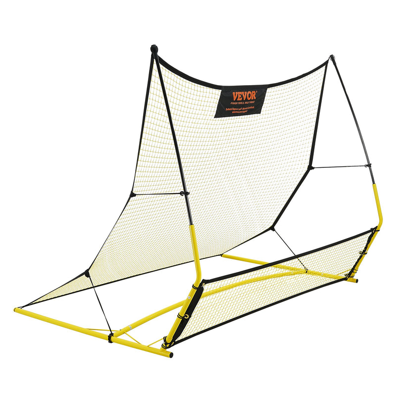 VEVOR 2-in-1 Pārnēsājamais futbola bumbas atgriezējs tīkls, 183 x 130 cm