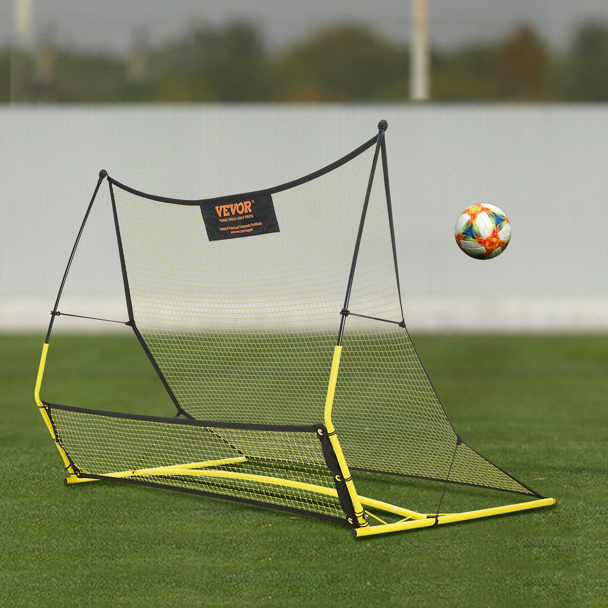 VEVOR futbola atsitiena tīkls 2 vienā, 183 × 130 cm