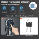 VEVOR ieroču seifs 7–8 šautenēm, šauteņu seifs ar digitālo tastatūras slēdzeni, ieroču uzglabāšanas skapis ar iebūvētu glabāšanas nodalījumu un noņemamu plauktu garo ieroču un pistoles uzglabāšanai mājās