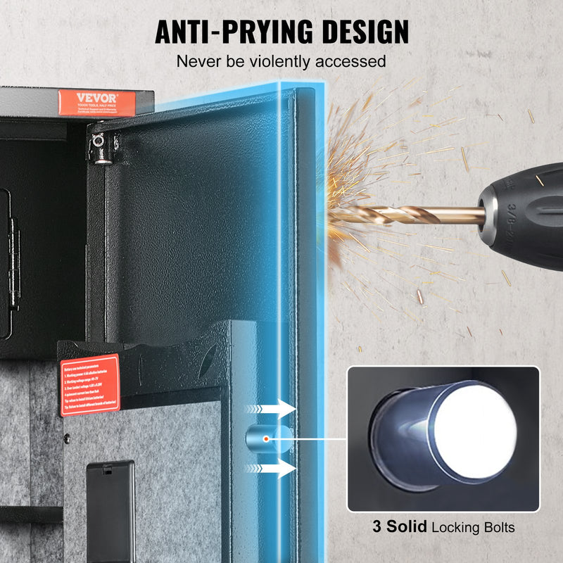VEVOR ieroču seifs – Seifs šautenēm ar digitālo tastatūru un slēdzeni, 5 šauteņu uzglabāšanas skapis