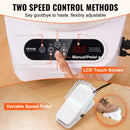 VEVOR 450W Keramikas Virpa - 28 cm Podniecības Ritenis ar Pieskārienjūtīgu Ekrānu un Kāju Pedāli, 450 W, 3 Kājām, Balta