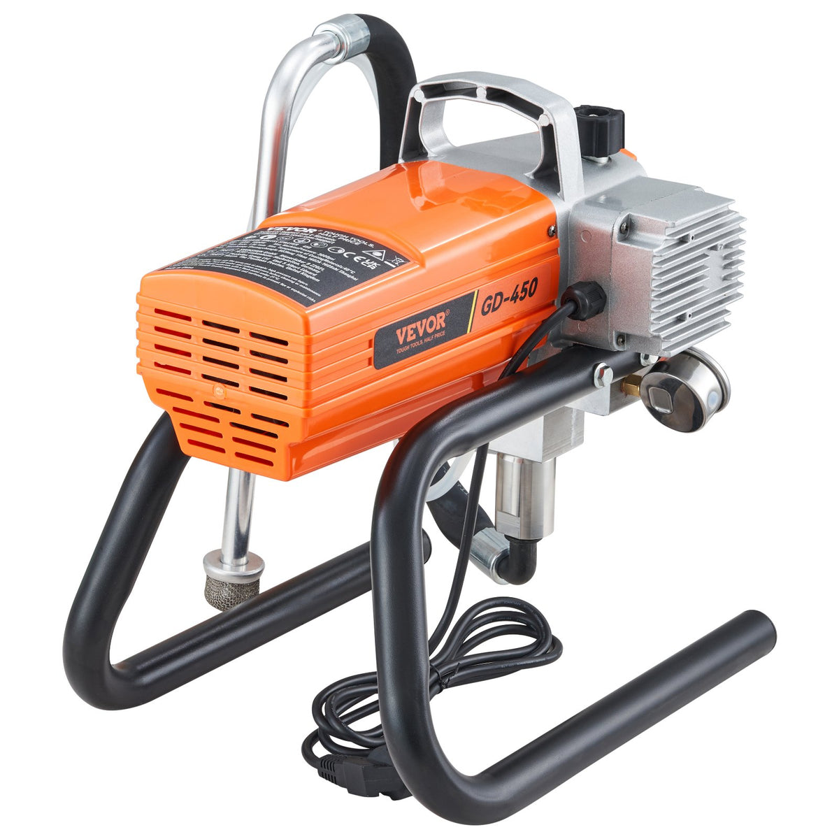 VEVOR High-Pressure Airless Paint Sprayer, 1800W, Suitable for Professional and Home Use for Painting Walls, Ceilings, Fences and Other Surfaces