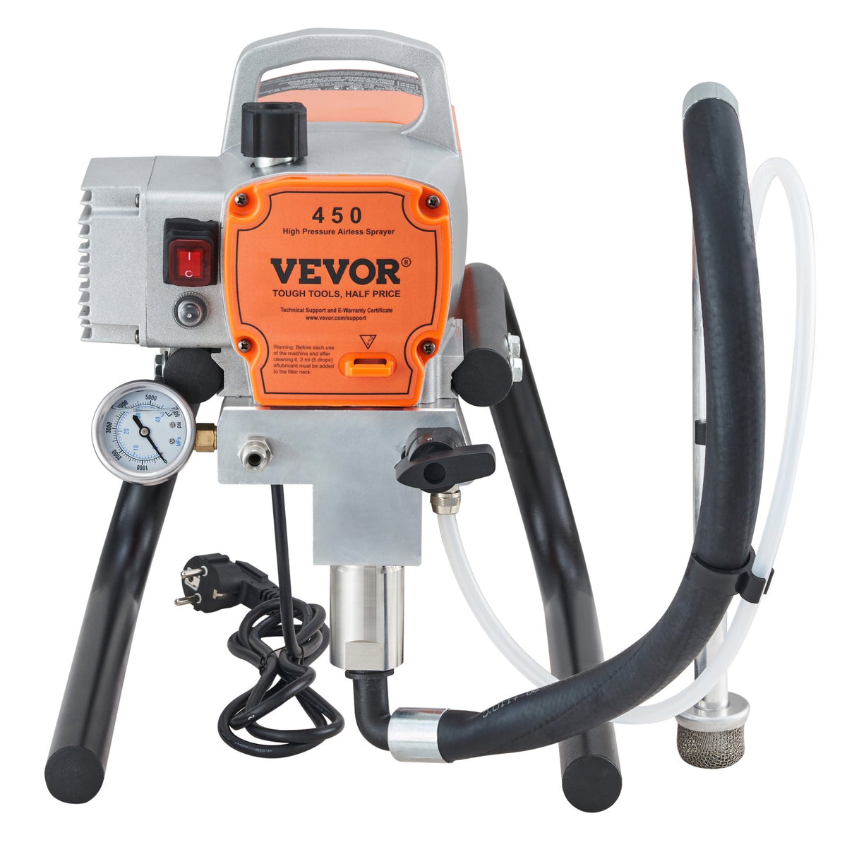 VEVOR High-Pressure Airless Paint Sprayer, 1800W, Suitable for Professional and Home Use for Painting Walls, Ceilings, Fences and Other Surfaces