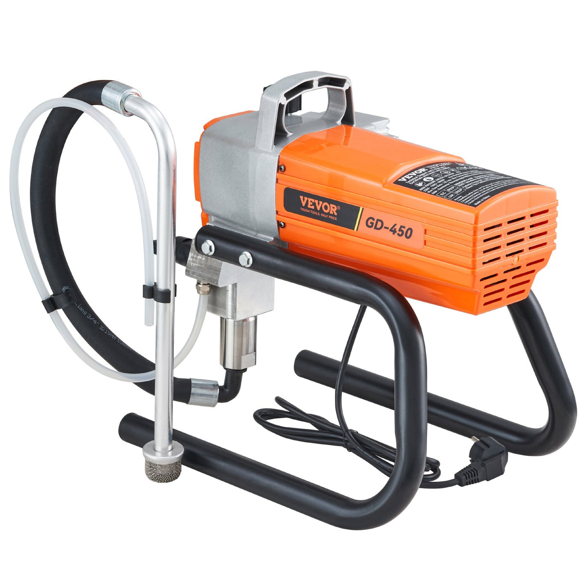 VEVOR High-Pressure Airless Paint Sprayer, 1800W, Suitable for Professional and Home Use for Painting Walls, Ceilings, Fences and Other Surfaces
