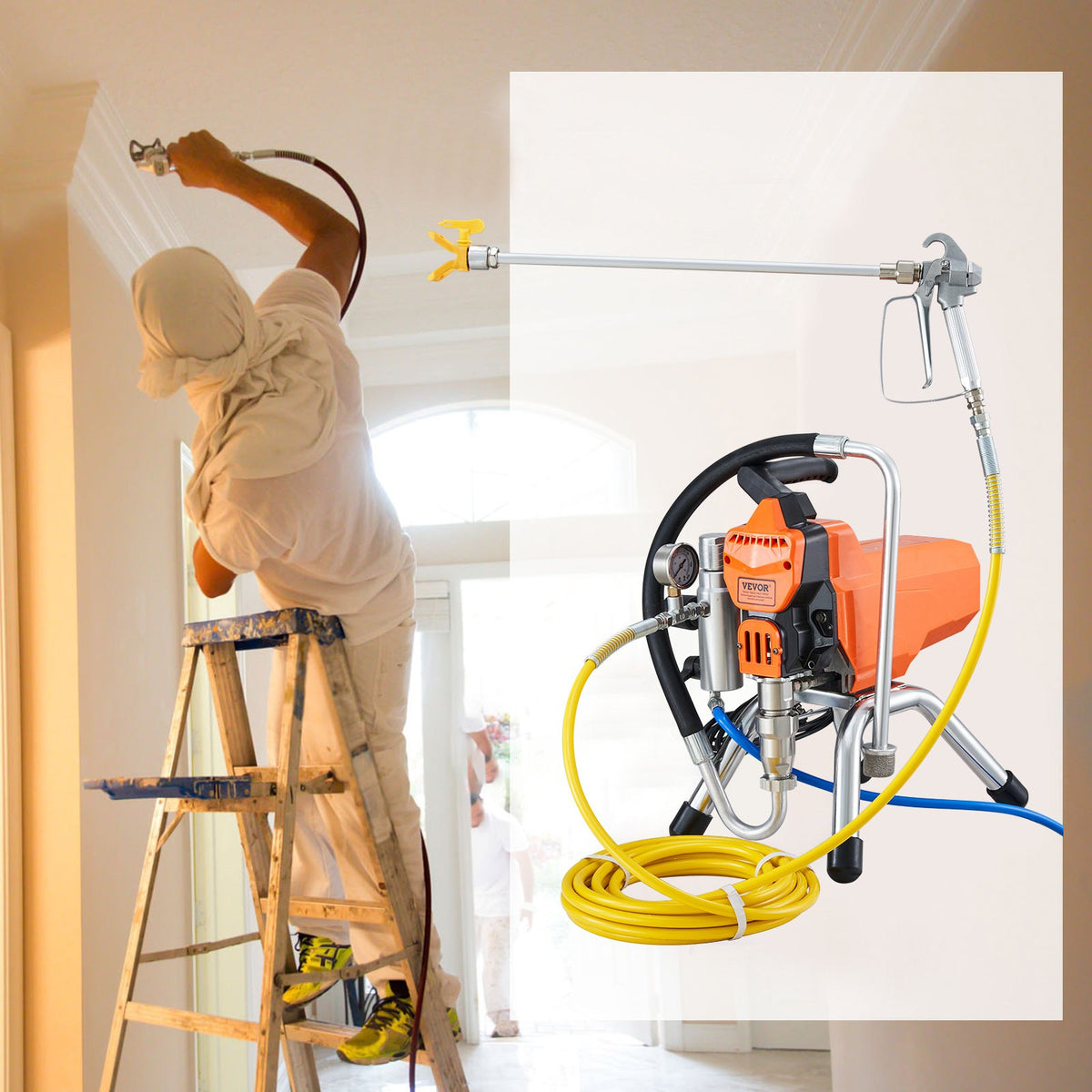 VEVOR High-Pressure Airless Paint Spray Gun 2200 W