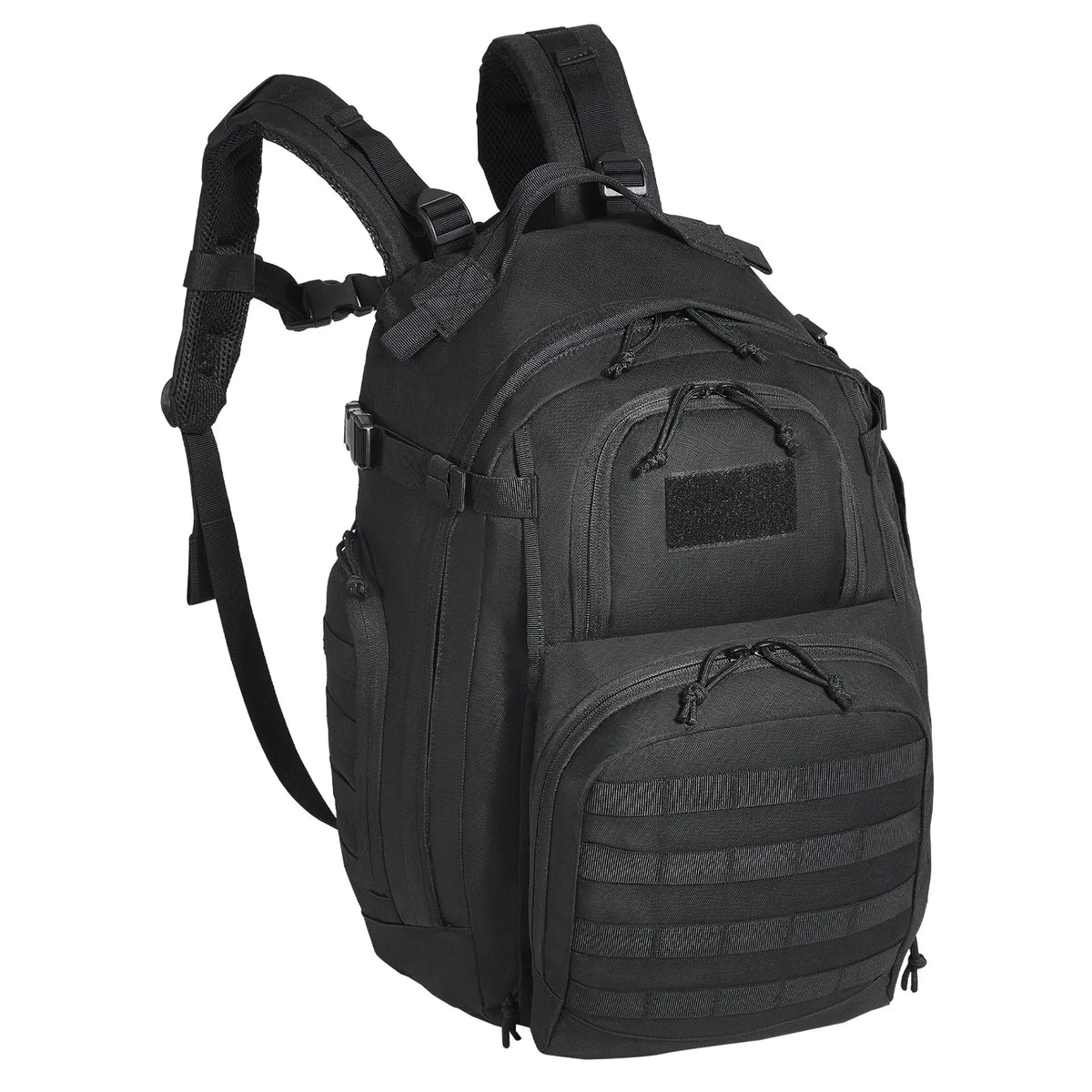 Tactical Backpack 40L Military Rucksack with MOLLE System and Padded Back, Army-Style Bag for Men and Women Hiking, Hunting and Outdoor Adventures, Black