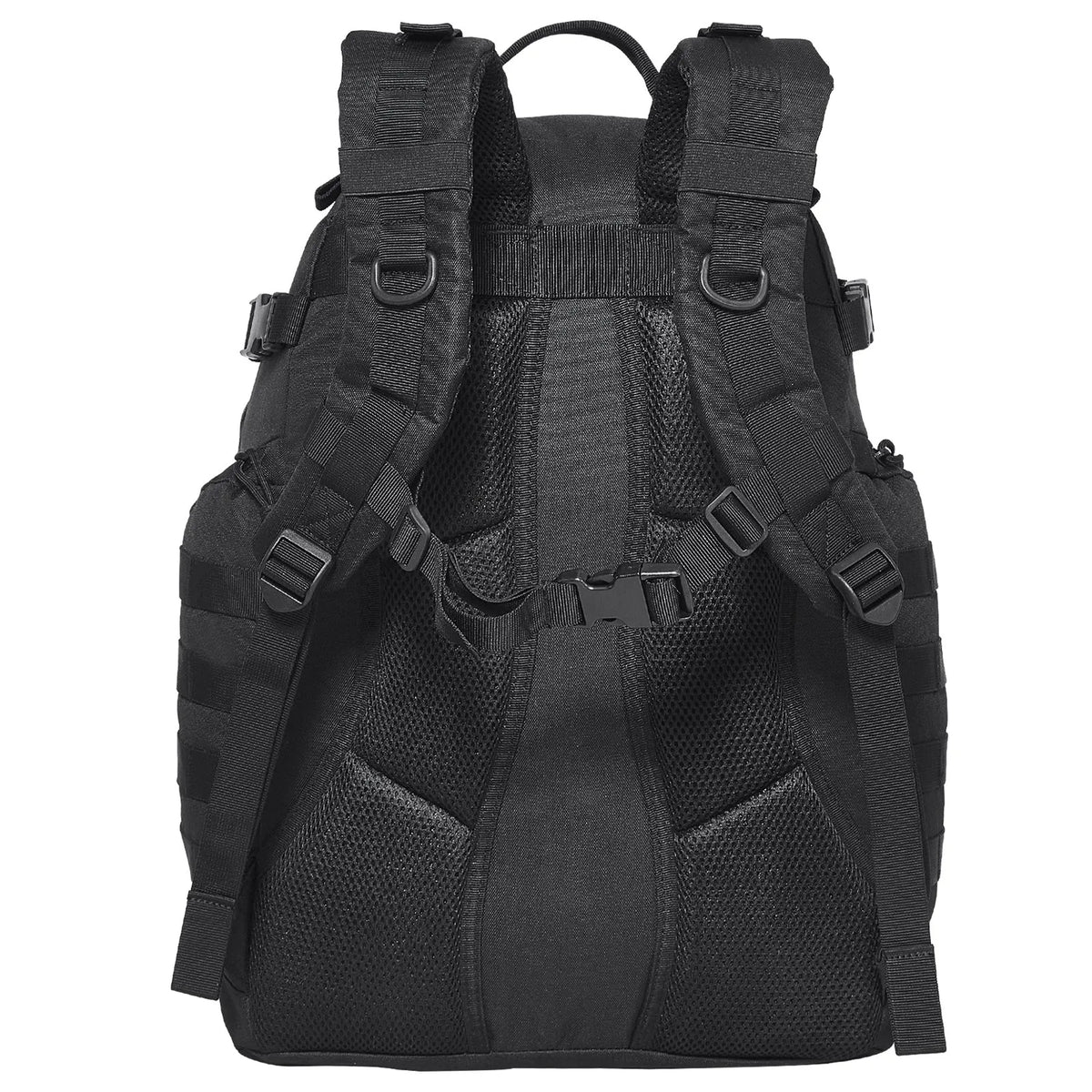 Tactical Backpack 40L Military Rucksack with MOLLE System and Padded Back, Army-Style Bag for Men and Women Hiking, Hunting and Outdoor Adventures, Black