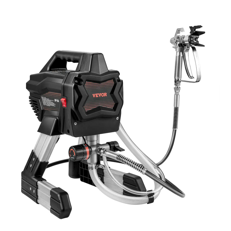 Stacionāra bezgaisa krāsošanas pistole, 0,65 kW (7/8 ZS) elektriskā krāsošanas iekārta, 200 bar augstas jaudas modelis ar pagarinājuma stieni un tīrīšanas komplektu, piemērota iekštelpu un āra mēbelēm, žogiem, mājām un skapjiem