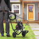 Stacionāra bezgaisa krāsošanas pistole ar ratiņiem, 750 W, 206 bar, augstas efektivitātes elektriskā krāsošanas ierīce smalkam un vienmērīgam pārklājumam, piemērota iekštelpu un āra mēbelēm, žogiem un citām virsmām