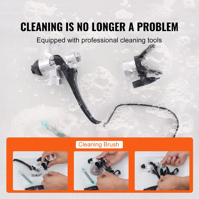 Statīva elektriskais bezgaisa krāsu smidzinātājs, 950 W, 3000 PSI, augstas efektivitātes krāsošana ar smalku un vienmērīgu pārklājumu, rokas krāsu smidzinātājs mājas iekštelpu un āra mēbelēm, žogiem