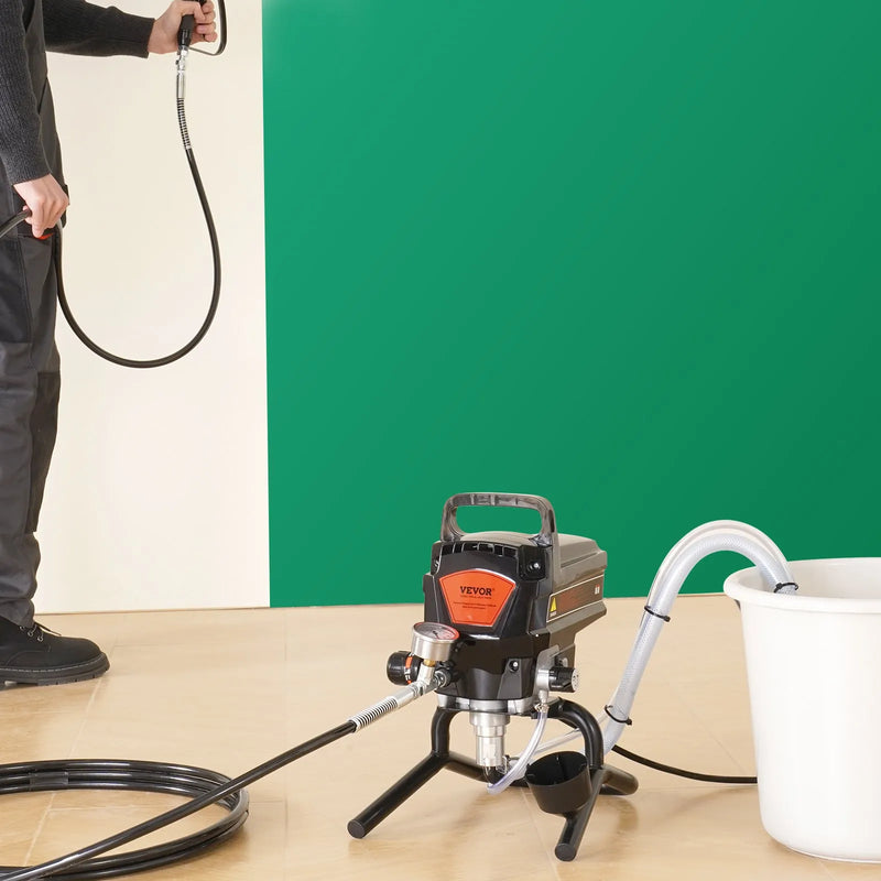 Statīva elektriskais bezgaisa krāsu smidzinātājs, 950 W, 3000 PSI, augstas efektivitātes krāsošana ar smalku un vienmērīgu pārklājumu, rokas krāsu smidzinātājs mājas iekštelpu un āra mēbelēm, žogiem