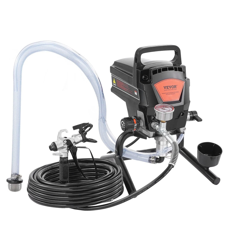 Statīva elektriskais bezgaisa krāsu smidzinātājs, 950 W, 3000 PSI, augstas efektivitātes krāsošana ar smalku un vienmērīgu pārklājumu, rokas krāsu smidzinātājs mājas iekštelpu un āra mēbelēm, žogiem