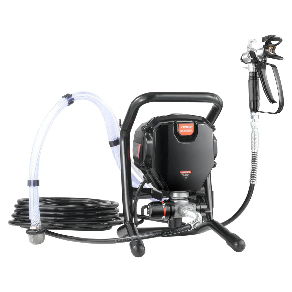Stationary Airless Paint Sprayer, 750 W, 206 bar, High-Efficiency Electric Airless Spray Gun, Fine and Even Coating Effect, Hand Painting Gun for Indoor and Outdoor Furniture