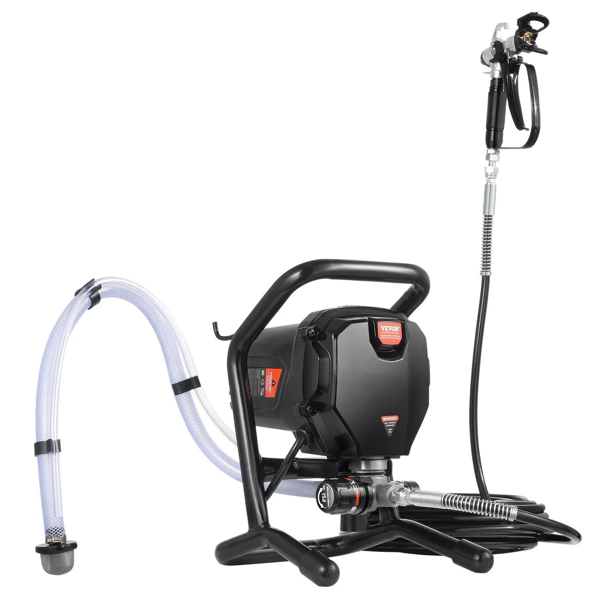 Stationary Airless Paint Sprayer, 750 W, 206 bar, High-Efficiency Electric Airless Spray Gun, Fine and Even Coating Effect, Hand Painting Gun for Indoor and Outdoor Furniture