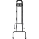 VEVOR 4 Līmeņu Ritošais Basketbola Treniņu Inventāra Statīvs, Sporta Aprīkojuma Uzglabāšanas Organizētājs ar Ritenīšiem, Āķiem un Groziem