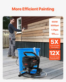 Grīdas tipa bezgaisa elektriskā krāsošanas iekārta 650 W, 206 bar spiediens