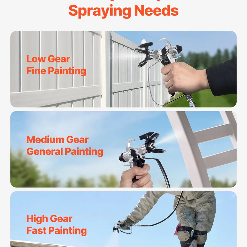 Grīdas tipa bezgaisa elektriskā krāsošanas iekārta 650 W, 206 bar spiediens