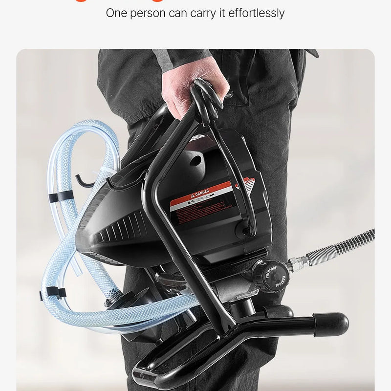 Grīdas tipa bezgaisa elektriskā krāsošanas iekārta 650 W, 206 bar spiediens