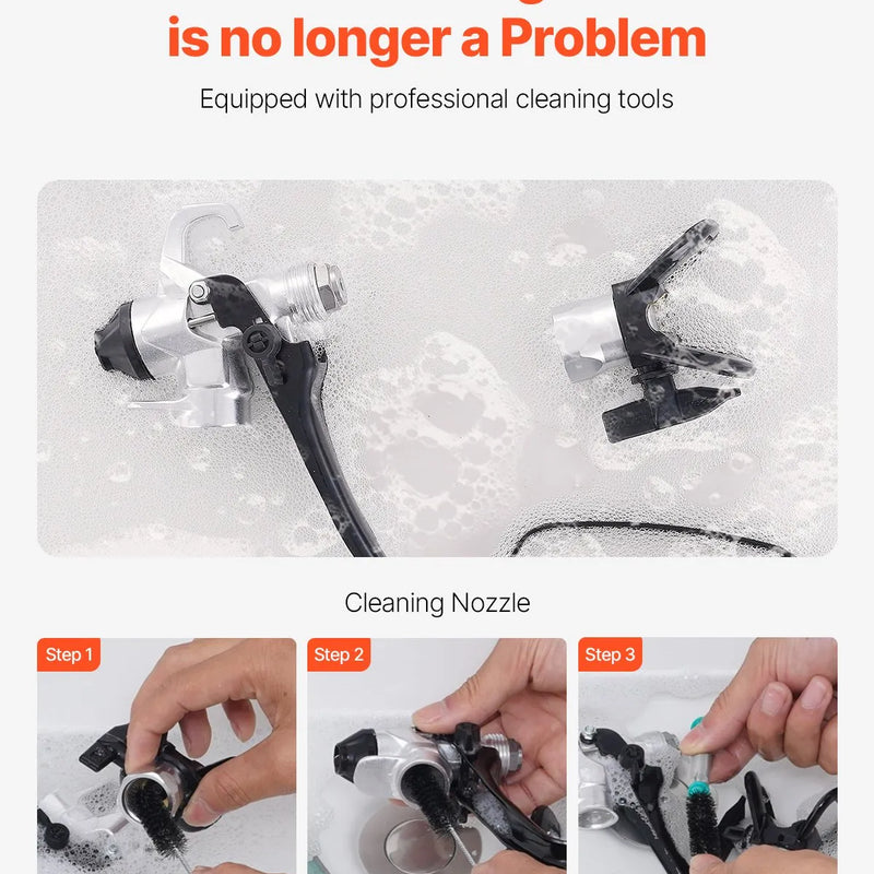 Grīdas tipa bezgaisa elektriskā krāsošanas iekārta 650 W, 206 bar spiediens