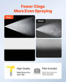 VEVOR bezgaisa krāsošanas smidzinātājs uz statīva, 900 W, augstspiediena krāsas smidzinātājs līdz 227 bar, komplektā šļūtene, pagarinājuma stienis, sprauslas un tīrīšanas birste, paredzēts iekštelpu un āra krāsošanai, mājai un žogiem
